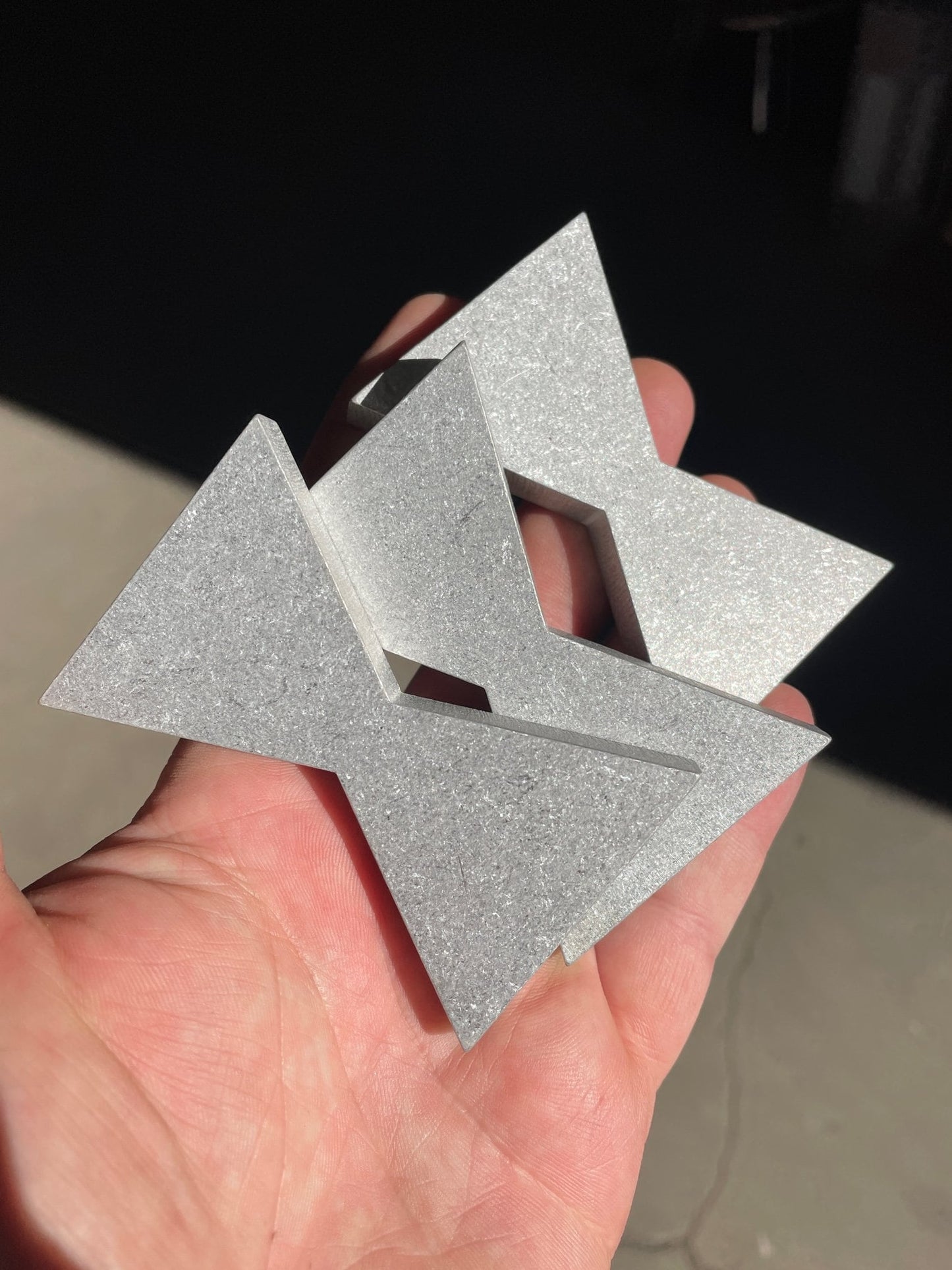 Reclaimed Aluminum Bowtie/Dovetail inlay for woodworking 2"x3" - 3/8" thick (Sold Individually)